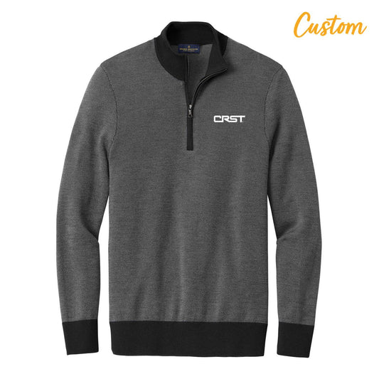 CRST Brooks Brothers® Washable Merino Birdseye 1/4-Zip Sweater