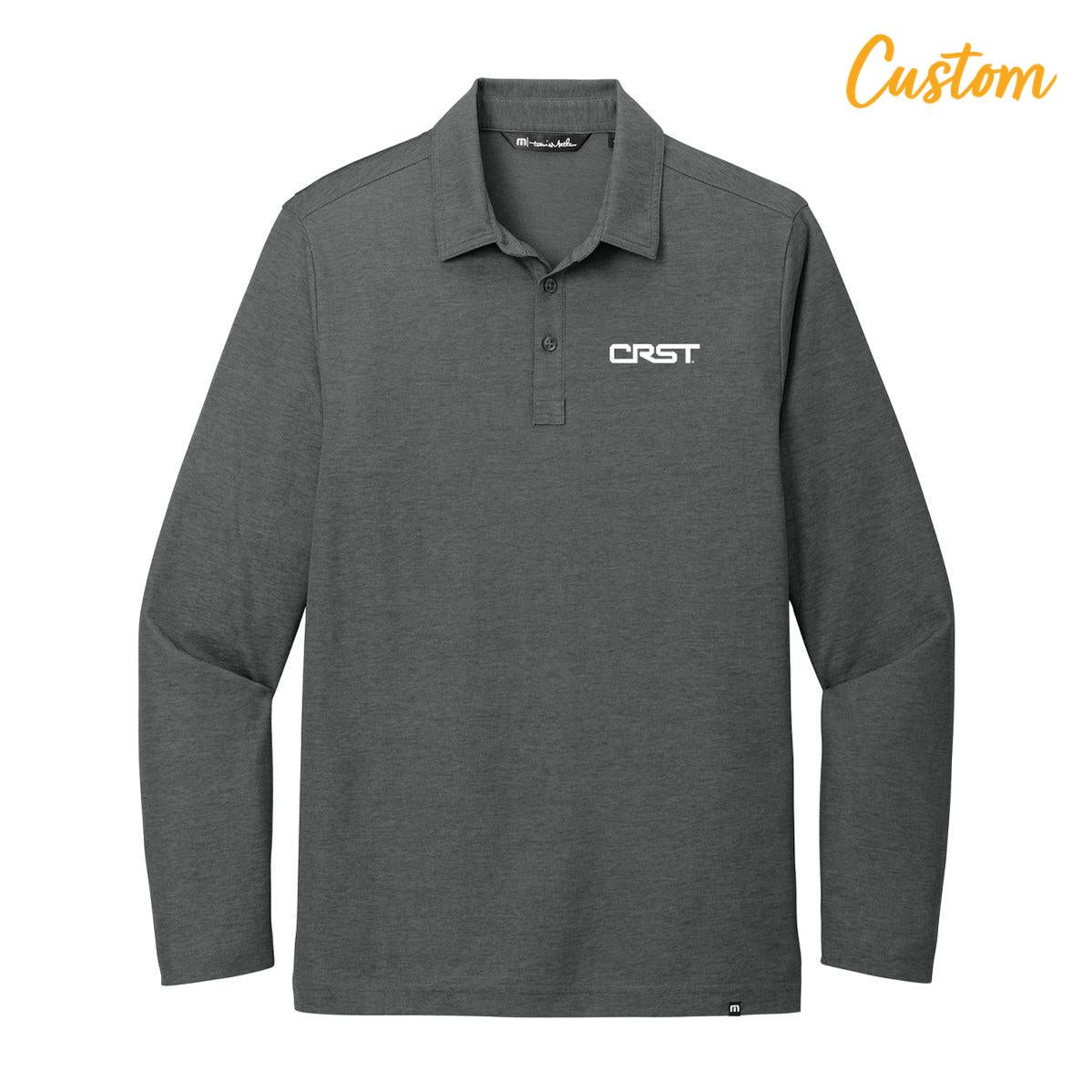 CRST TravisMathew Oceanside Heather Long Sleeve Polo
